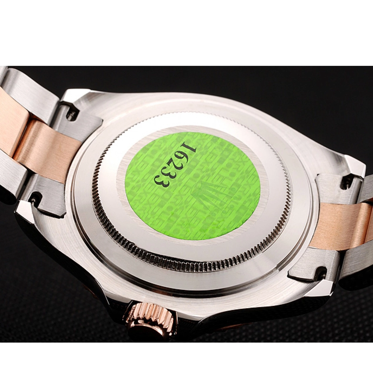 Aaa replica Stainless Master Rolex Yacht Rose Bracelet 1453864 Gold Two Tone Steel Dial 0821